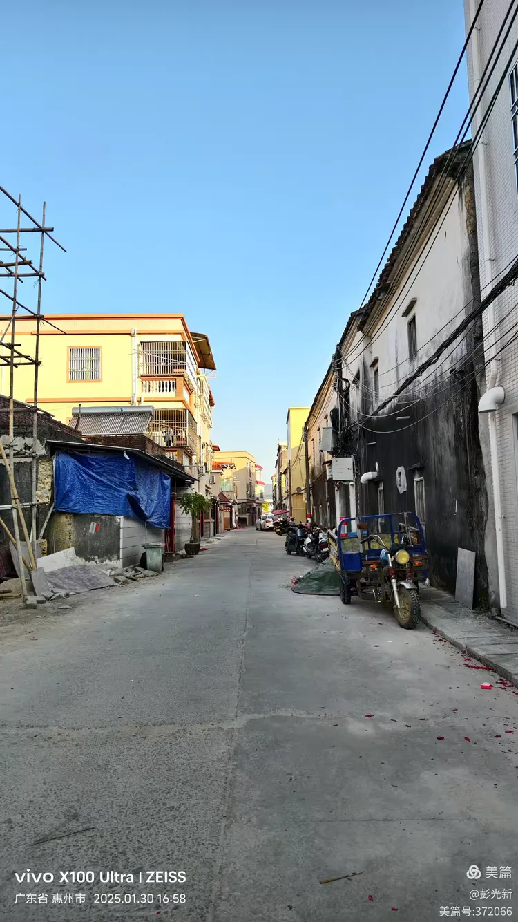 中国广东惠州惠东新农村芙蓉村蛇年初二风景